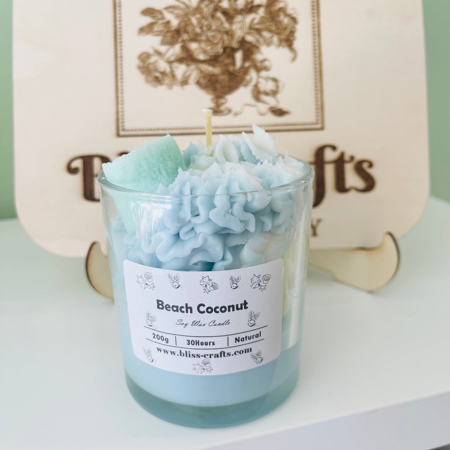 Whipped Cream Dessert Candle---Beach Coconut