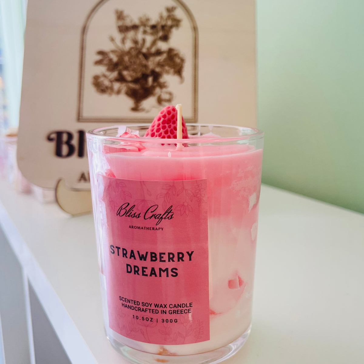Dessert Candle With Ice cubes --Strawberry Dreams