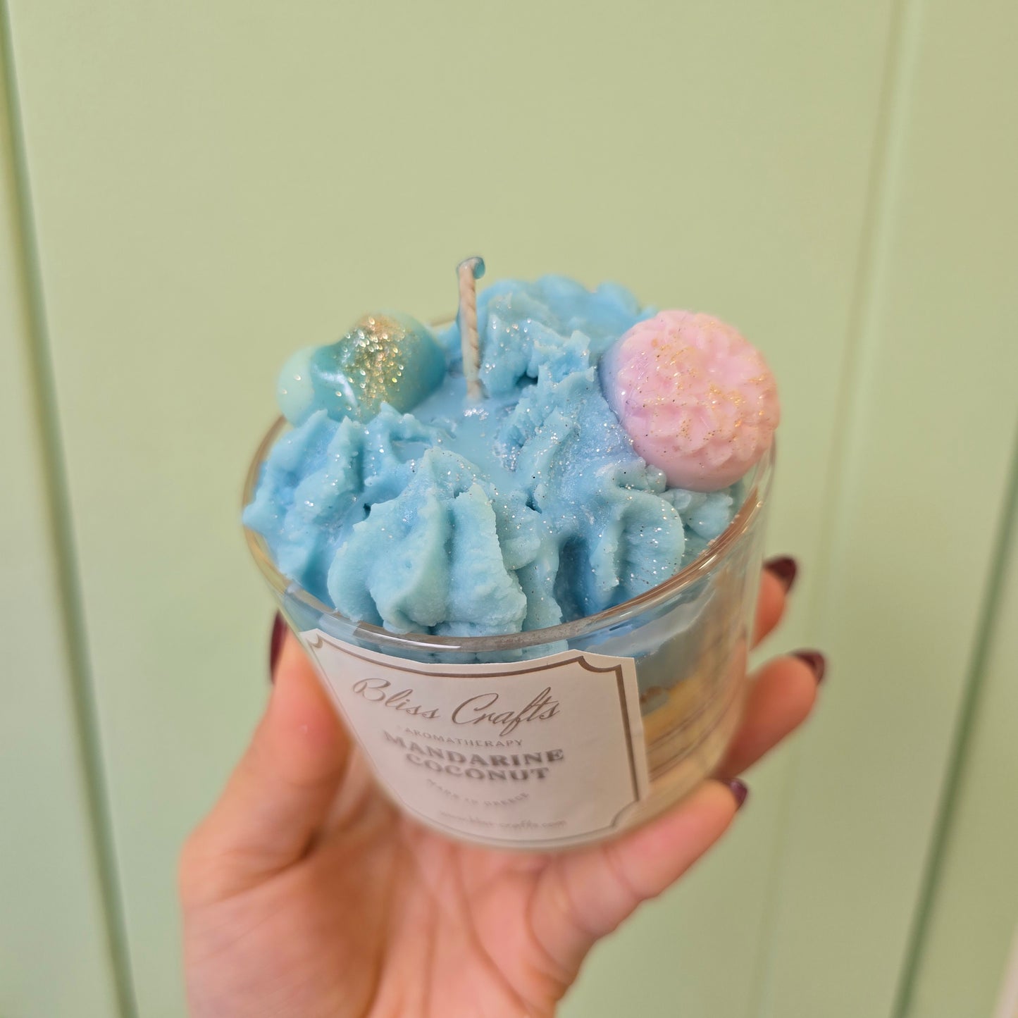 Whipped Cream Dessert Candle---Mandarine Cocout -Bliss Crafts