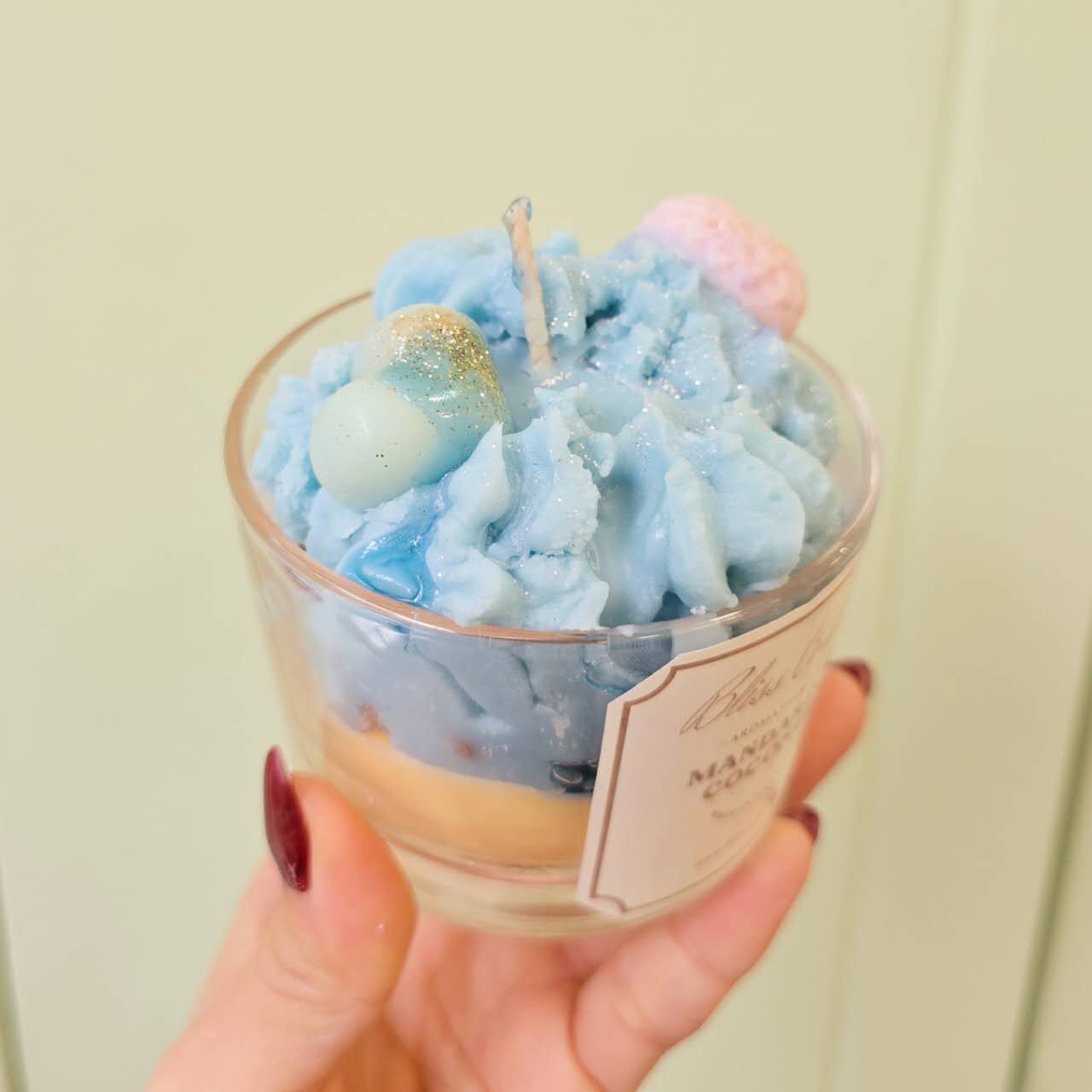 Whipped Cream Dessert Candle---Mandarine Cocout -Bliss Crafts