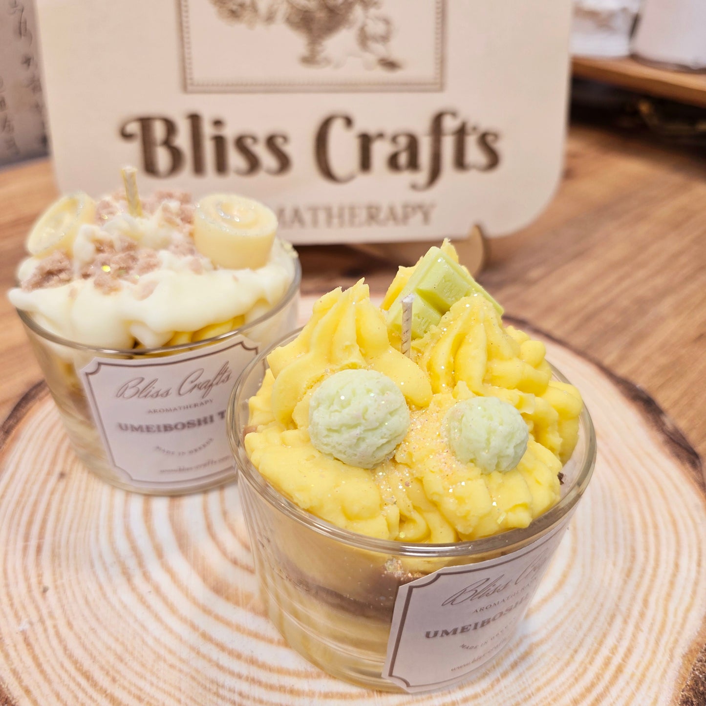 Whipped Cream Dessert Candle---Umeboshi Tea -Bliss Crafts