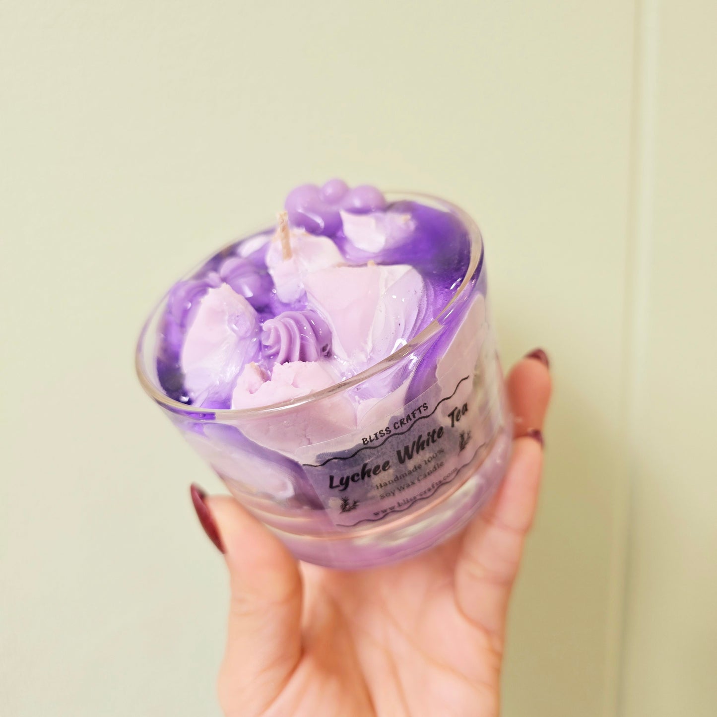 Whipped Cream Dessert Candle---Lychee White Tea-Bliss Crafts
