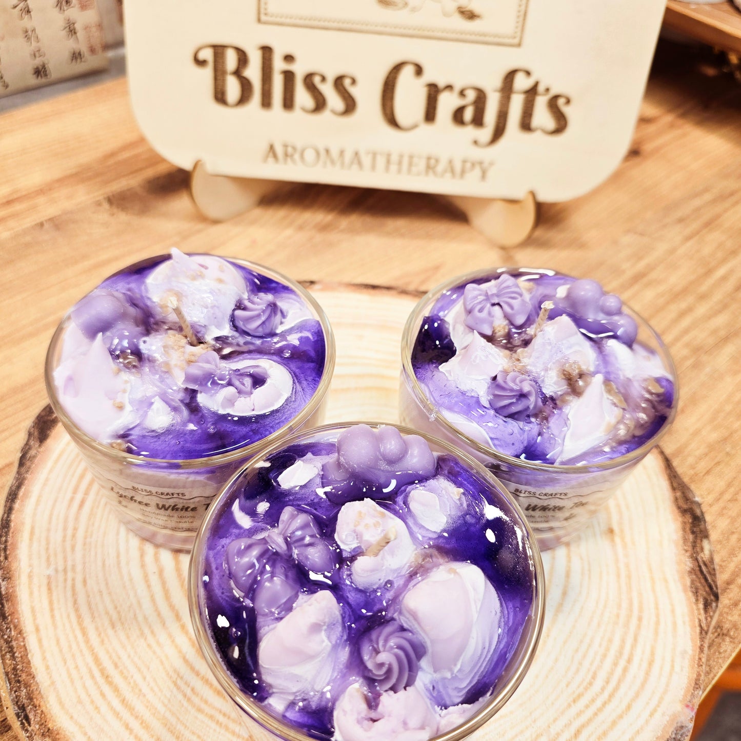 Whipped Cream Dessert Candle---Lychee White Tea-Bliss Crafts