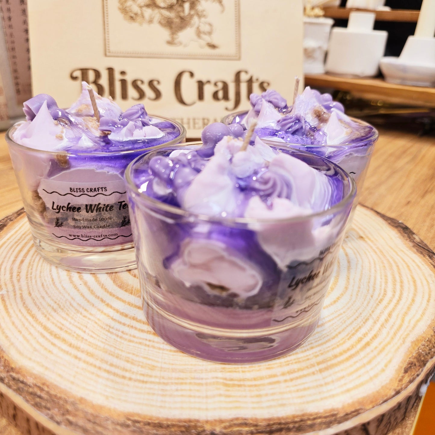 Whipped Cream Dessert Candle---Lychee White Tea-Bliss Crafts