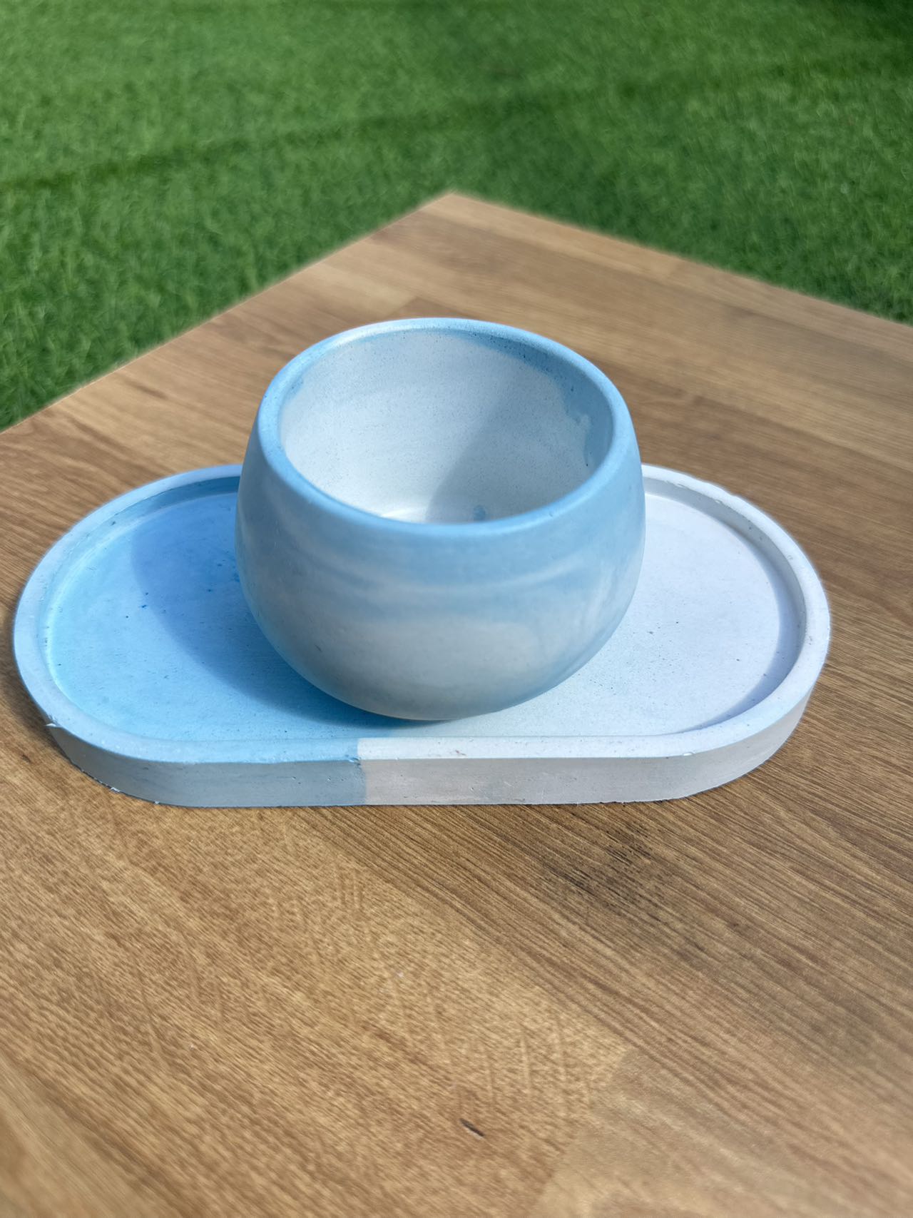 Oval Concrete Tray& Container Sets