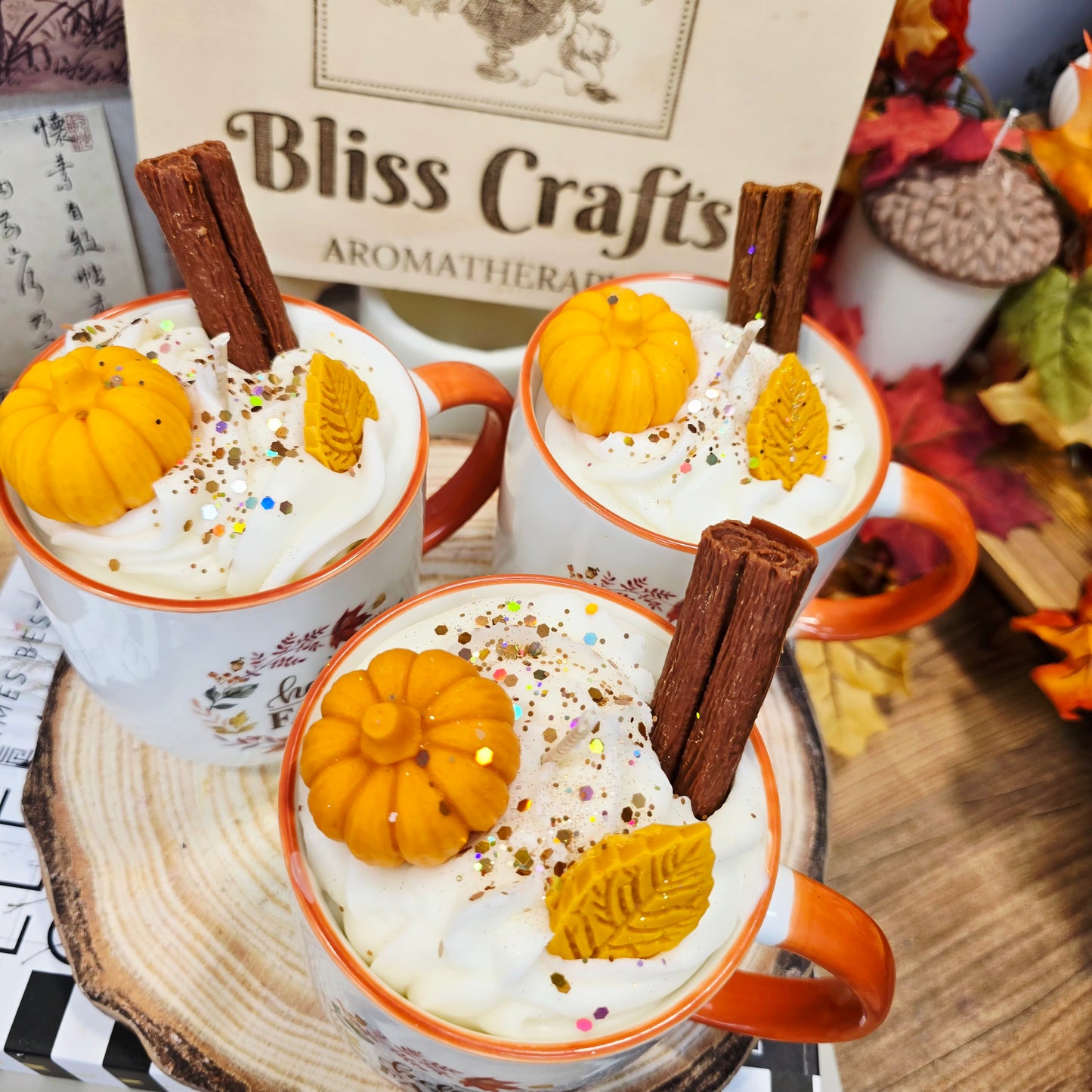🍂 Hello Fall –Bliss Crafts Σόγιας Κερί Καραμέλα Latte (500g)