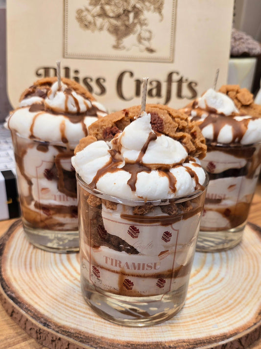 Whipped Cream  Dessert Candle---Tiramisu Candle -Bliss Crafts