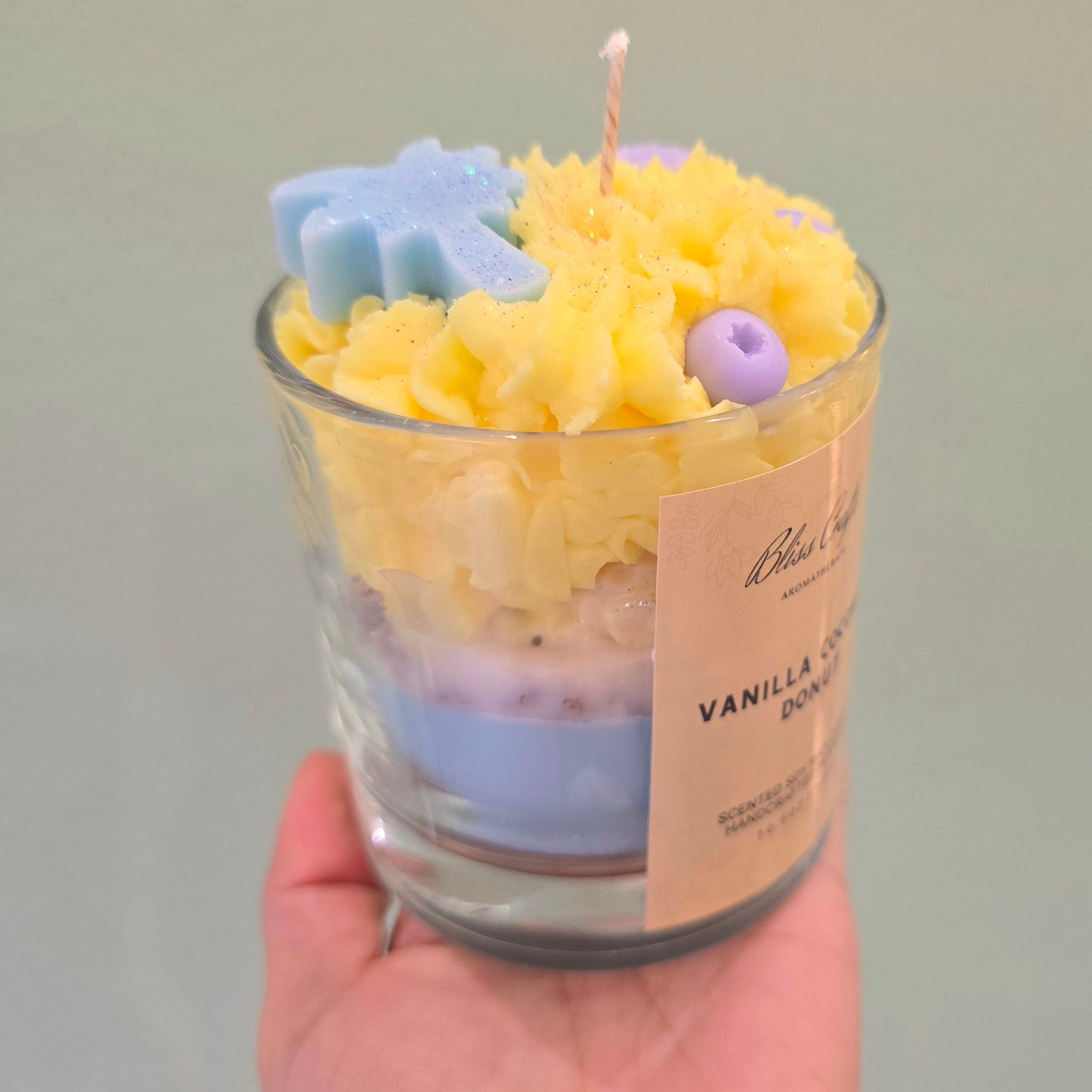 Whipped Cream Dessert Candle---Vanilla Coconut Donut