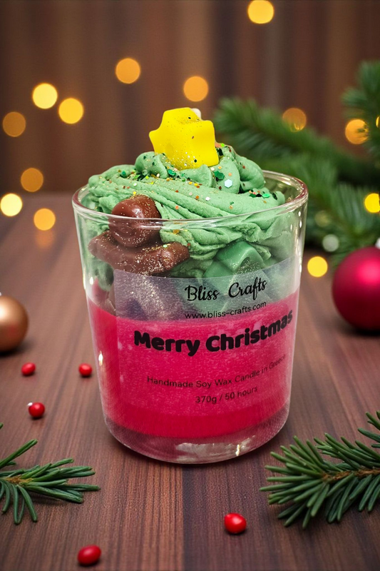 Κερί Σόγιας Χριστουγεννιάτικο Δέντρο – Άρωμα Μελομακάρονο