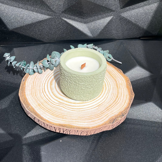 Scented Soy Wax candle in Concrete Vessel ----Sakura Berry Dream