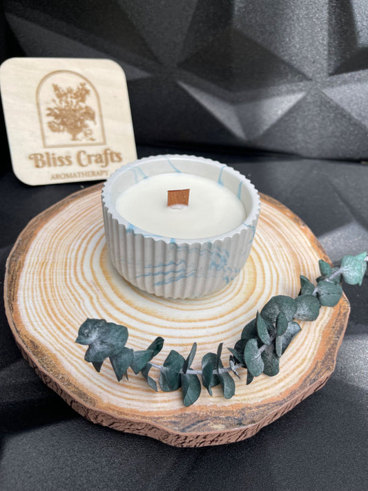 Scented Soy Wax candle in Concrete Vessel ----Coconut Vanilla