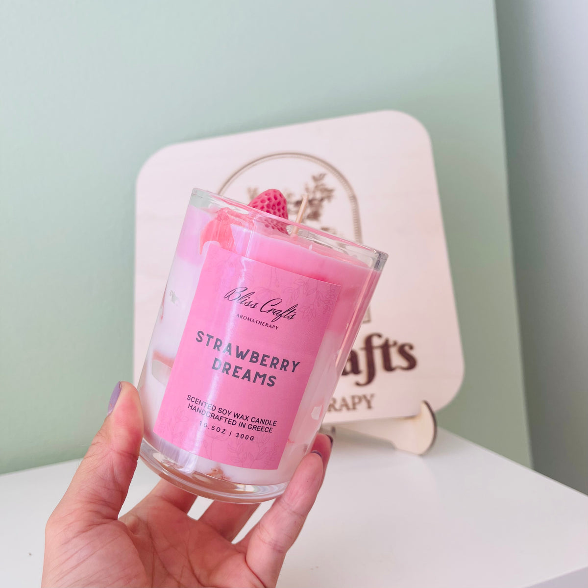 Dessert Candle With Ice cubes --Strawberry Dreams