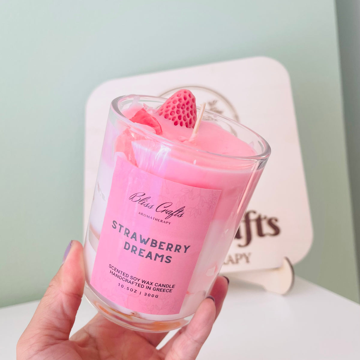Dessert Candle With Ice cubes --Strawberry Dreams