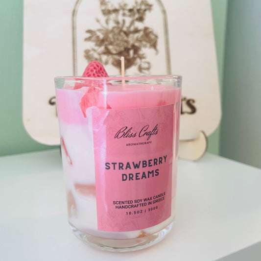 Dessert Candle With Ice cubes --Strawberry Dreams