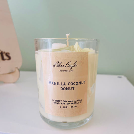 Dessert Candle With Ice cubes --Vanilla Coconut Donut