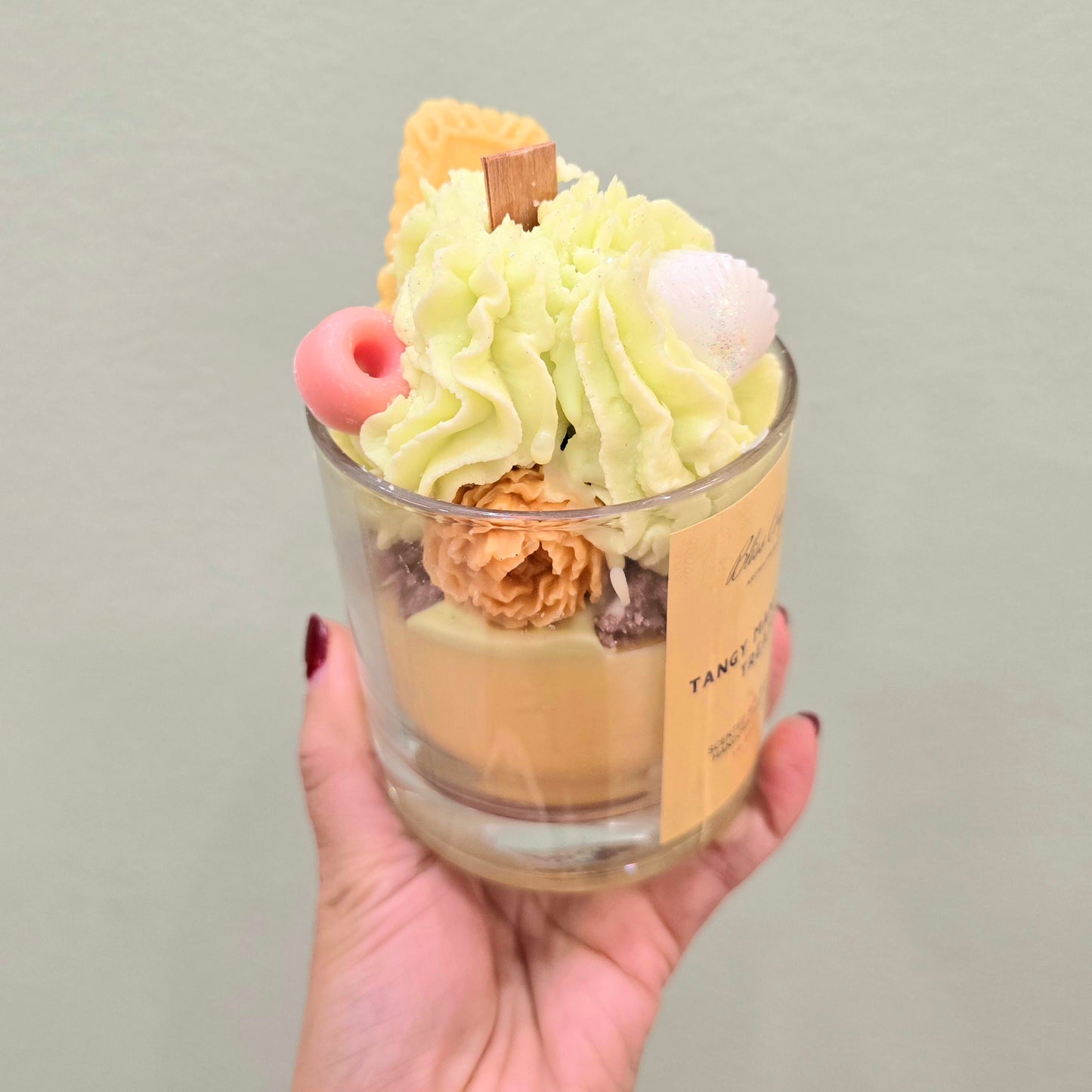 Whipped Cream  Dessert Candle---Tangy Mandarin  Treats