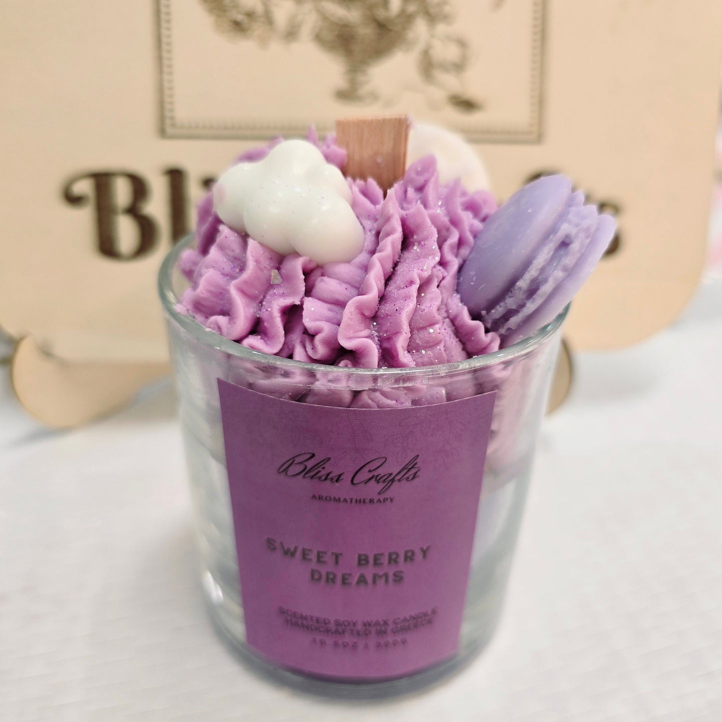 Whipped Cream  Dessert Candle---Sweet Berry Dreams