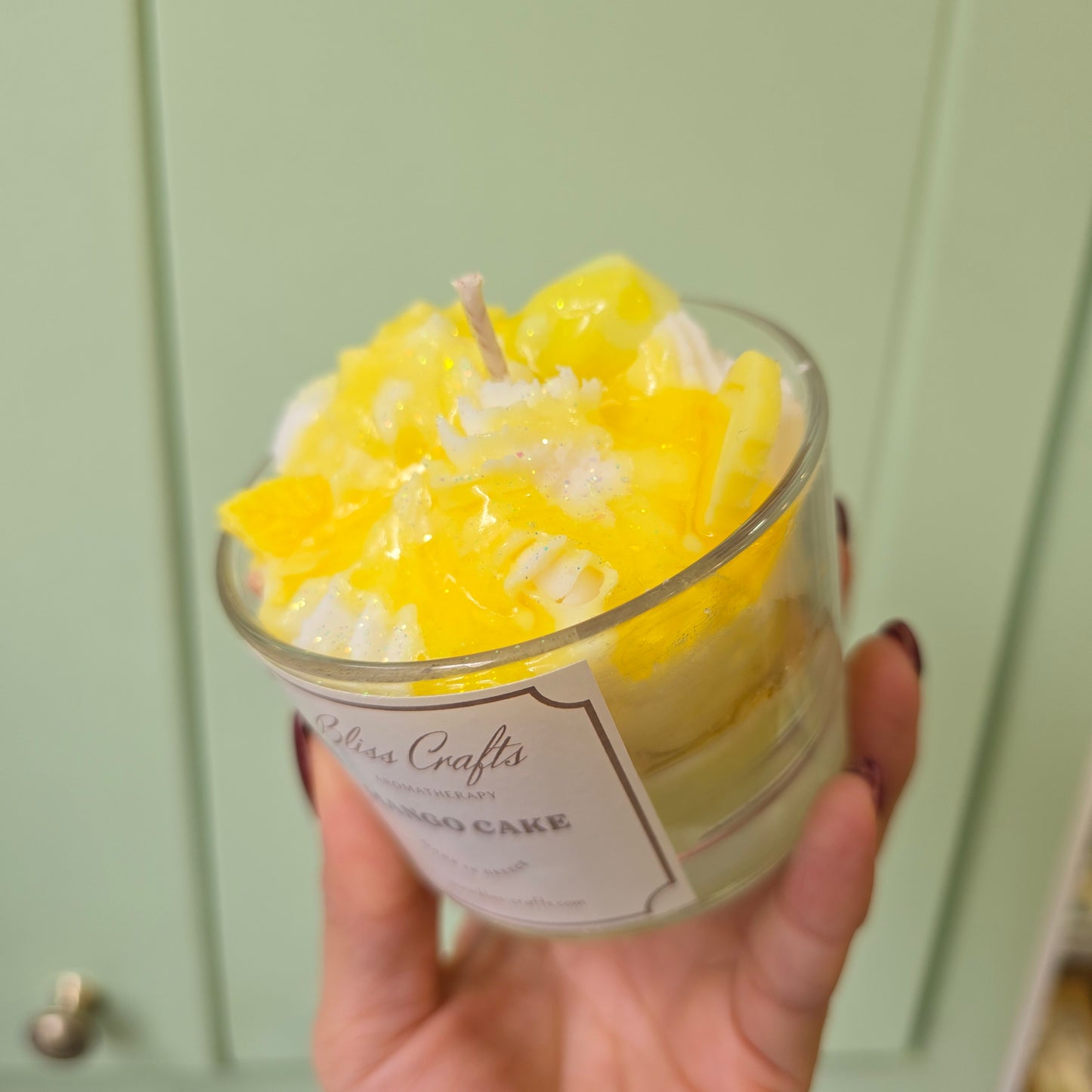 Whipped Cream  Dessert Candle---Mango Cake-Bliss Crafts