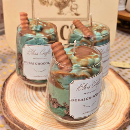 Whipped Cream  Dessert Candle---Dubai Chocolate -Bliss Crafts