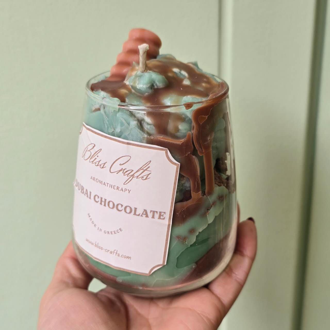 Whipped Cream  Dessert Candle---Dubai Chocolate -Bliss Crafts