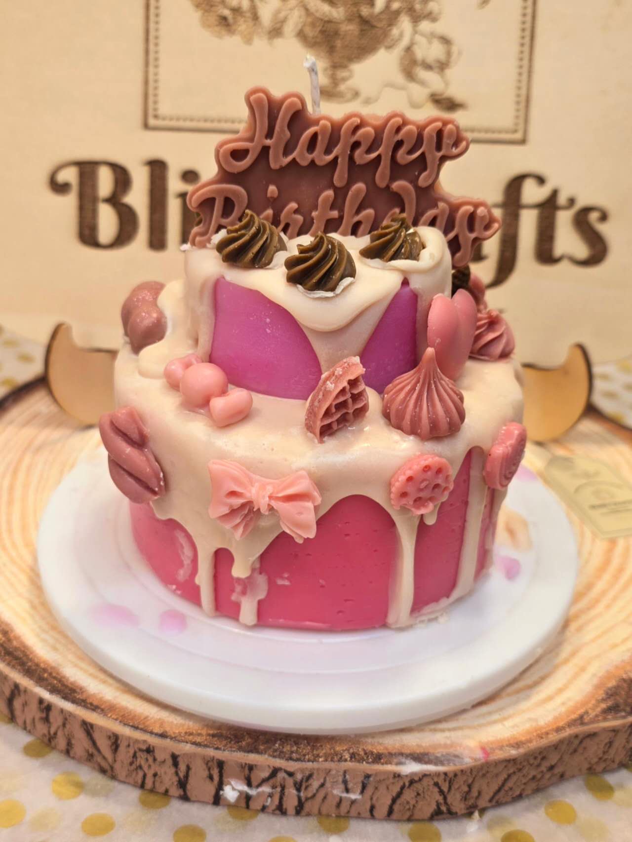 Cake Candle---Κερί Δύο-Στρωμάτων Κέικ-Bliss Crafts