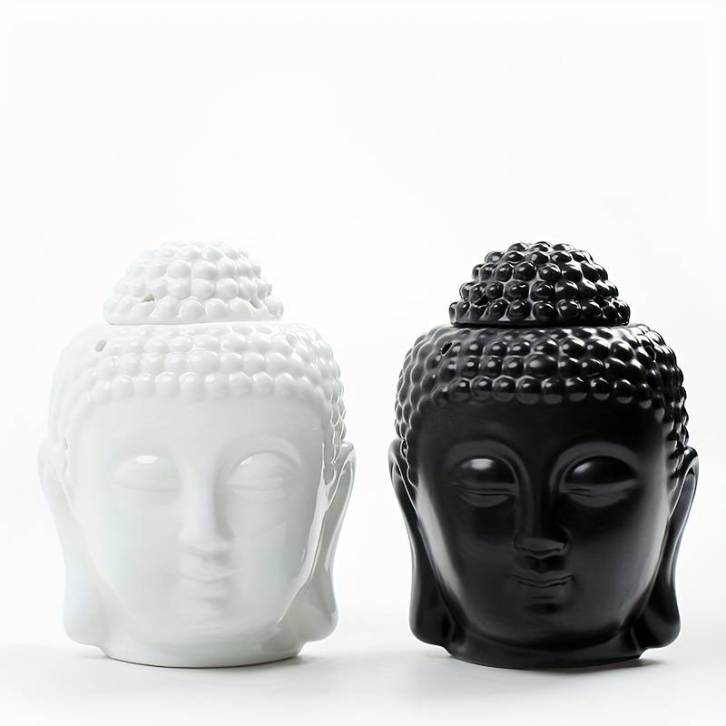 Ceramic Buddha Head Burner for Wax Melts  |Gift 2 Wax Melts & 1 tea candle