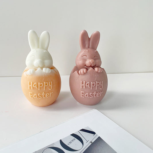 Easter Egg with Rabbit Decoration Candle