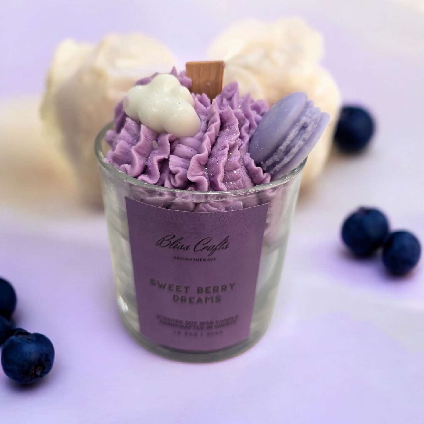 Whipped Cream  Dessert Candle---Sweet Berry Dreams