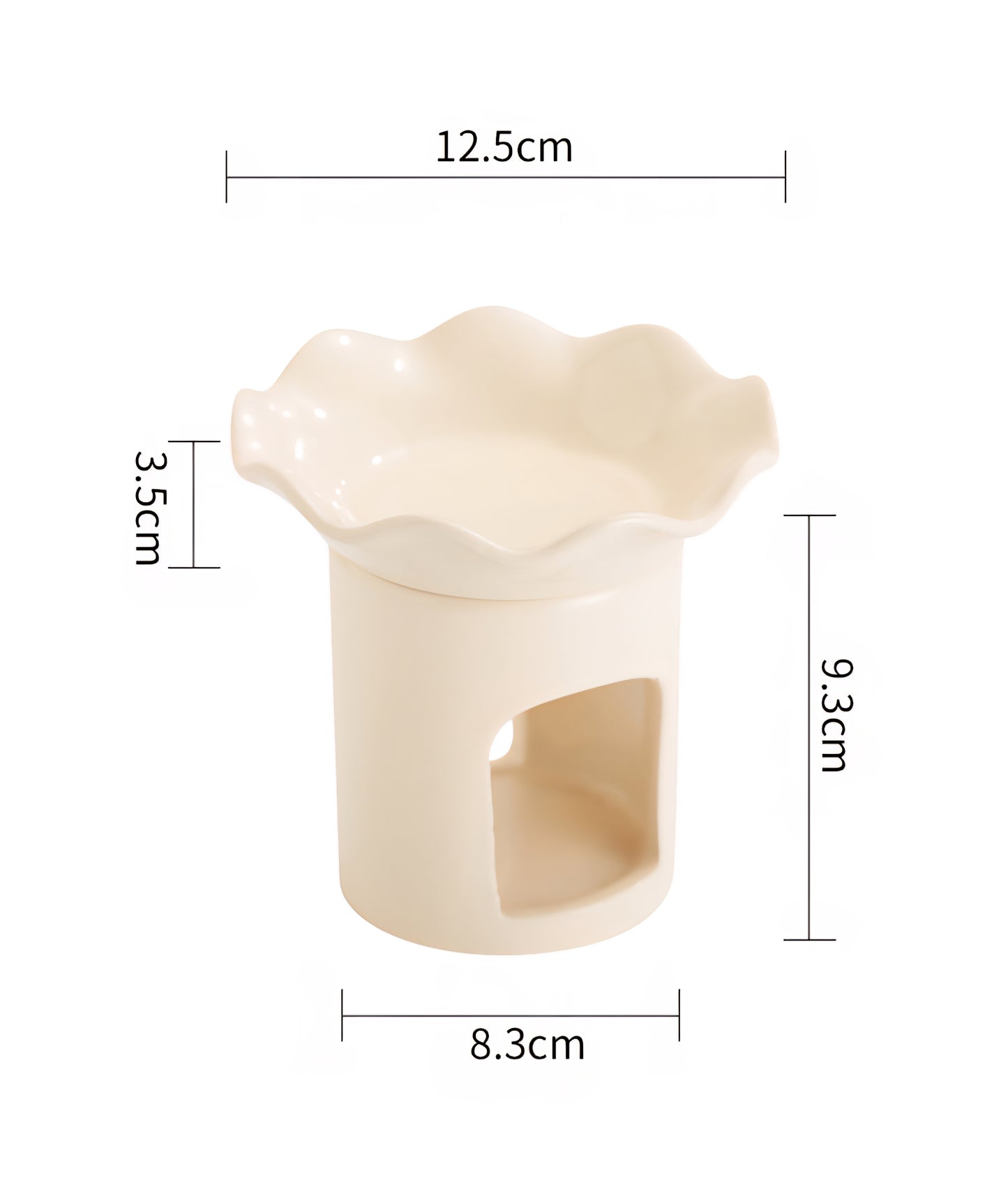 Κεραμικός Καυστήρας Κηρού με Κυματιστό Σχέδιο |Gift 2 Wax Melts & 1 tea candle