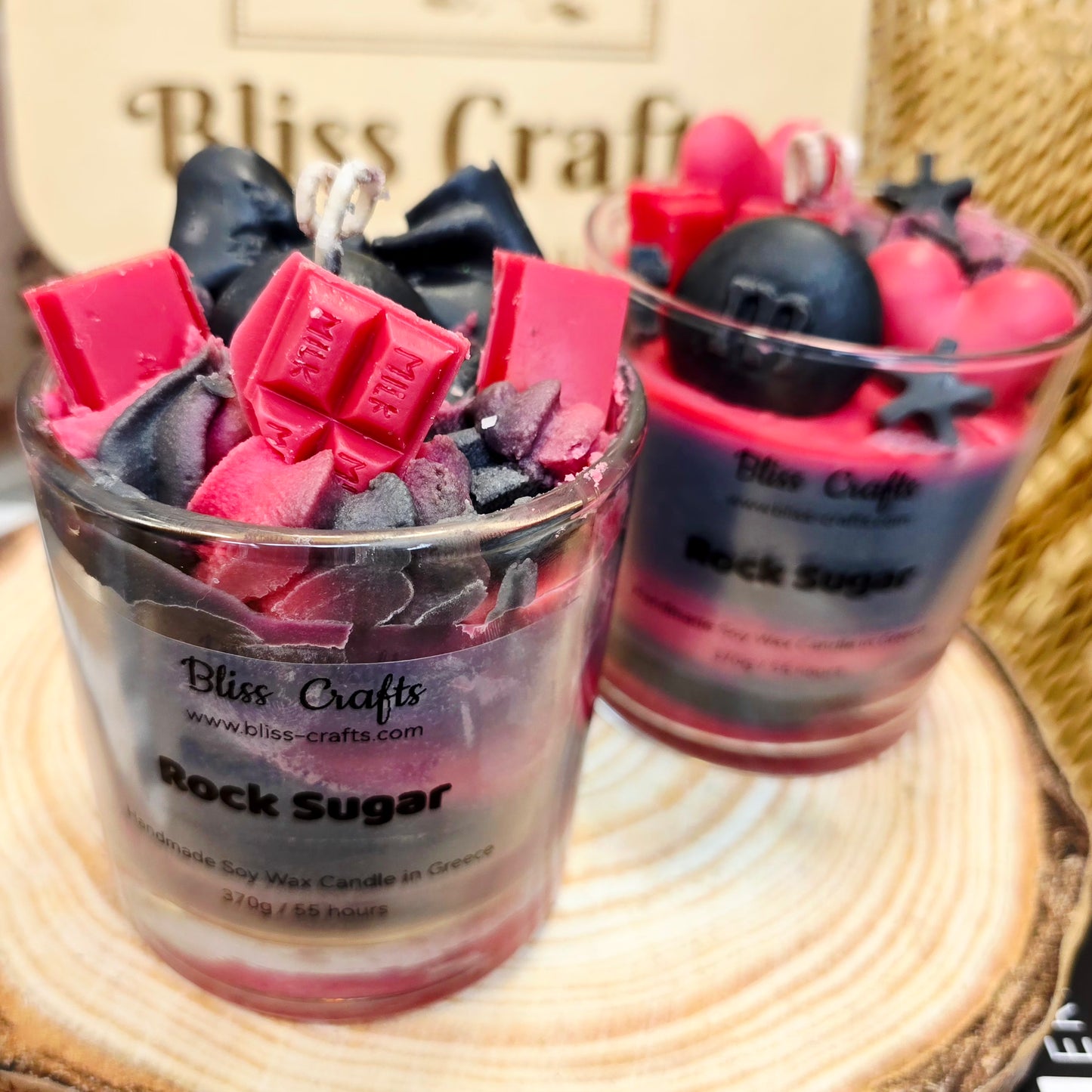 Κερί Σαντιγί Rock Sugar---Bliss Crafts Soy wax Dessert Candle